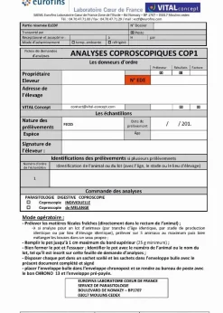 Discount Analyse coproscopique - 1 pièce Aliments Complémentaires