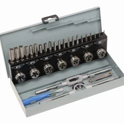 Sale Coffret tarauds et filières M3 à M12 – 32 pièces – 3 passes Outils