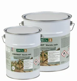 Sale Coritrait' vernis fluide noir Piquets Bois|Outils