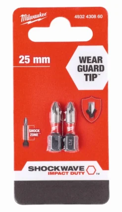 Online Embouts de vissage Shockwave PZ 25mm - 2 pièces - Milwaukee Outils
