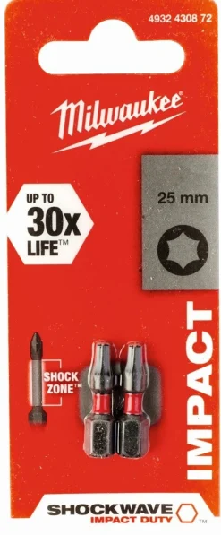 Online Embouts de vissage Shockwave TX - 25mm - Milwaukee - 2 pièces Outils