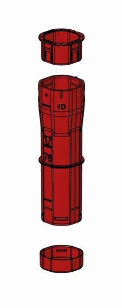 New Fourreau Trèfle complet rouge - Ø76mm Barrières