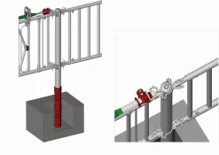 New Fourreau Trèfle complet rouge - Ø76mm Barrières