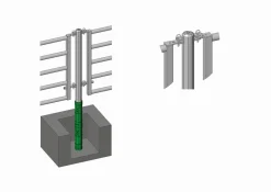 Outlet Fourreau Trèfle complet vert - Ø102mm Barrières