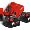 Best Pack 2 batteries 18V et chargeur 12V et 18V - M18 NRG-502 - Milwaukee Outils