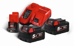 Best Pack 2 batteries 18V et chargeur 12V et 18V - M18 NRG-502 - Milwaukee Outils
