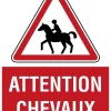 Outlet Panneau Attention chevaux Matériel D'Écurie